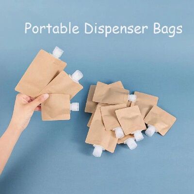 10pcs 30/50/100ml Empty Kraft Paper Bags Travel Packing Stan