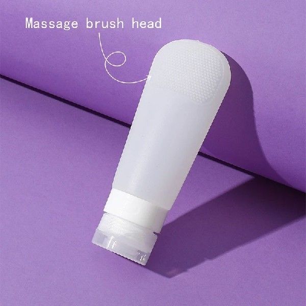 90ml White Leak Proof Squeezable Refillable Travel Size Sili