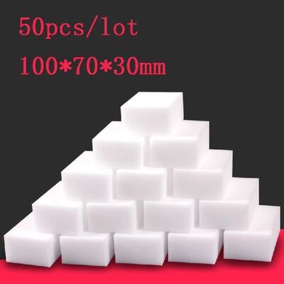 50pcs White Magic Melamine Sponge Eraser Kitchen Office Bath