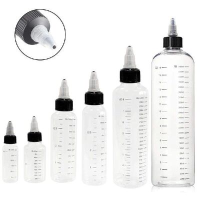 1Pcs Transparent Plastic Graduated Bottles Twist Cap Travel