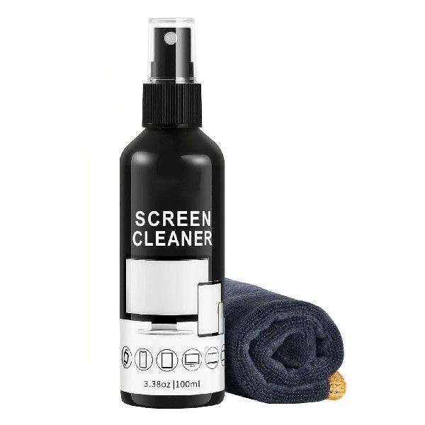 Screen Cleaner Spray Kit-Glass Cleaner Spray and Microfiber