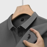 达凡琦 Шелковая белая футболка polo для отдыха, с вышивкой