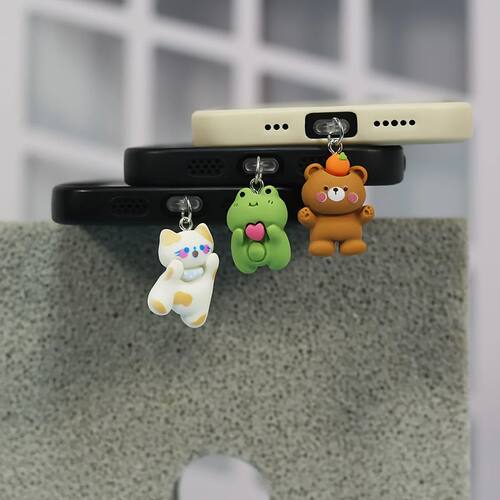 Cute Cat Frog and Bear Dust-Proof Phone Plug Charms Phone Ac