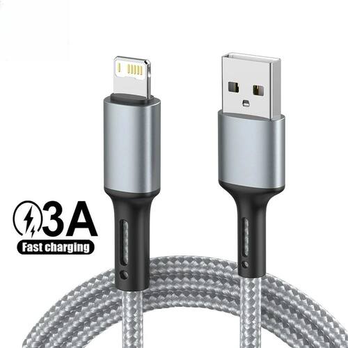 Durable 3A USB To Lightning Cable for IPhone 14 13 12 11 Pro Max X XR 8 7 6s Plus Quick Charge 1m 2m