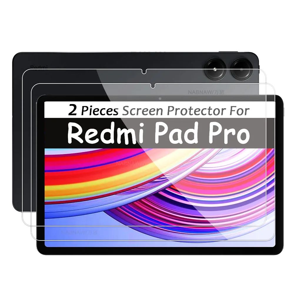 2Pc HD Scratch Proof Screen Protector Tempered Glass For Redmi Pad Pro 12.1-inch Bubble Free Tablet
