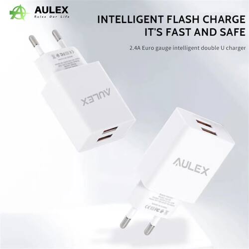 European USB Wall Charger 5V/2.4A Dual Port USB Power Adapter 2 USB Mobile Phone Charger Plug Chargi