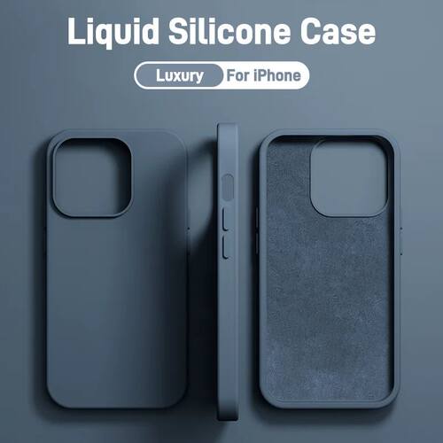 Luxury Liquid Silicone Soft Case Protection For iPhone 15 14