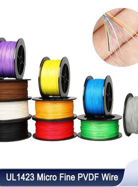 5~50m UL1423 PTFE Wire Silver Plated Single Core Cable (No Scroll) High Temperature Micro Fine Coppe