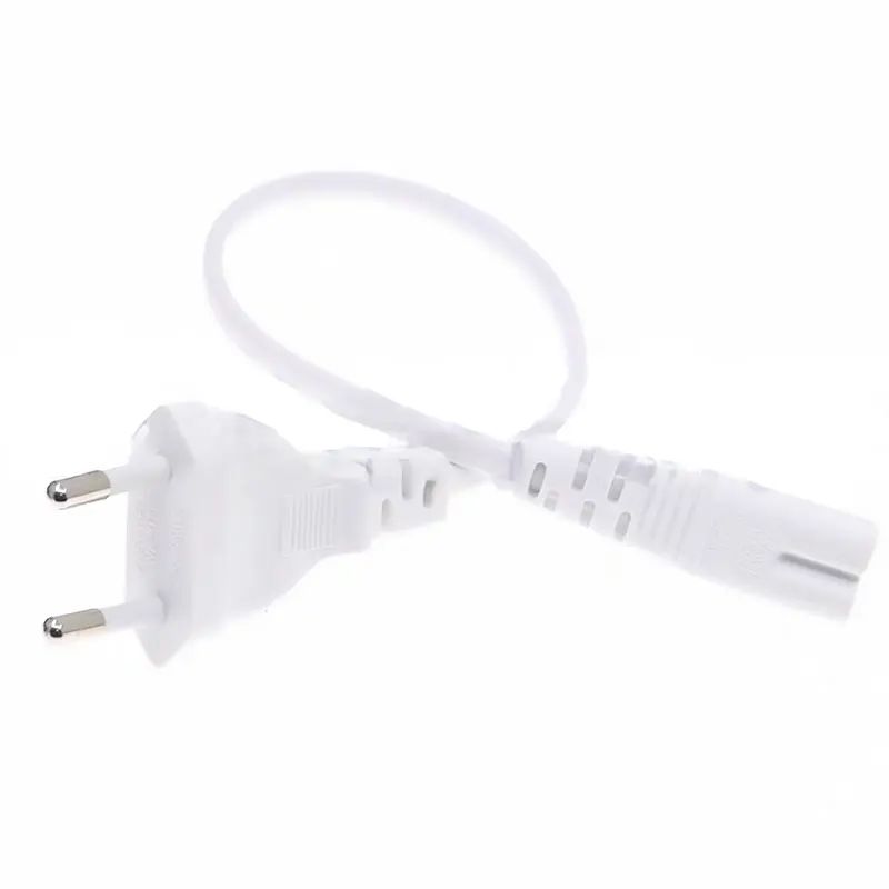 IEC 320 C7 Figure 8 To EU 2 Prong Plug AC Power Cord 30cm Copper Power Cable 2.5A 250V