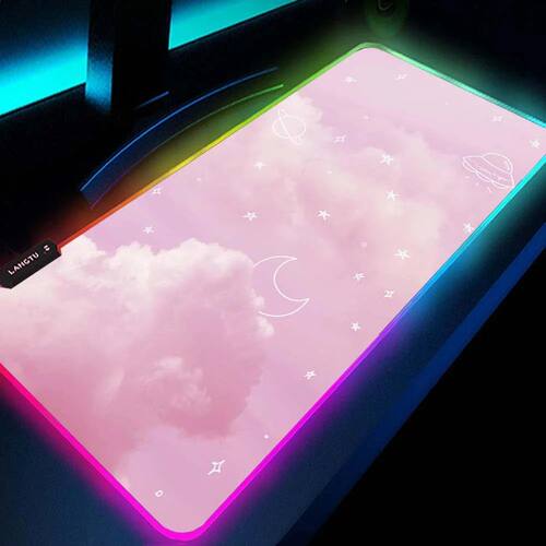 Mouse Pad Xxl Kawaii Mouse Mats Computer Pink Rgb Gamer Girl
