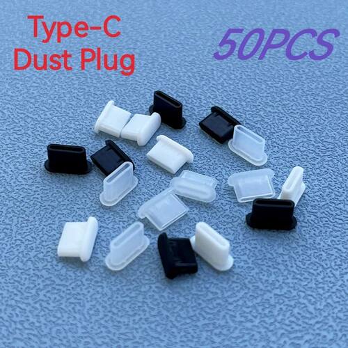 10/30/50PCS Type-C Charging Port Phone USB Silicone Dust Plu