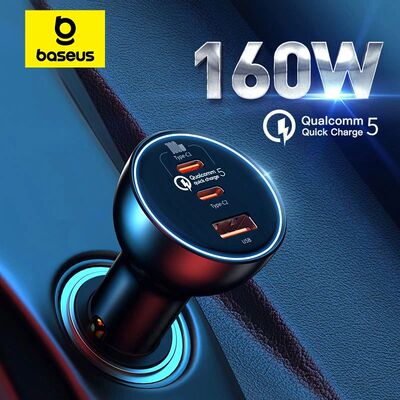 160W Car Charger QC 5.0 Quick Quick Charging PPS PD3.0 USB Type C Car Phone Charge For iPhone 13 14