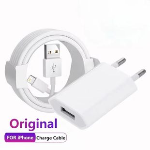 Original EU USB Wall Charger USB Data For iPhone 15 14 13 12 11 Pro Mini 8 Plus XR X XS SE Charging