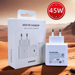 Original Samsung Charger 45W Super Quick Charge EU CERTIFIED Adapter For Galaxy Z Fold 5 4 3 Flip 5