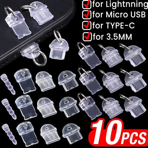 USB C Dust Plug Charm DIY Grip Dust Protector Cap for 3.5mm