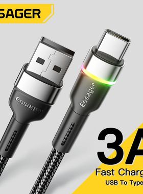 3A USB Type C Cable USB A To Type C Quick Charging Cables For xiaomi poco Phone Samsung Redmi Data C