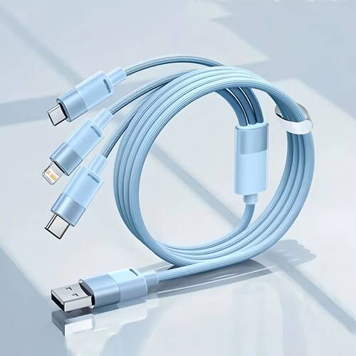 240W 5A Quick Charging 3In1 Quick Charging Cable For iPhone 14 Huawei Micro USB Type C Charger Multi