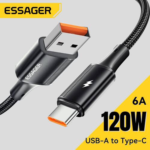 6A USB Type C Cable For 11 Realme Huawei 120W Quick Charging Charger USB C Data Cord Type C Cable Fo