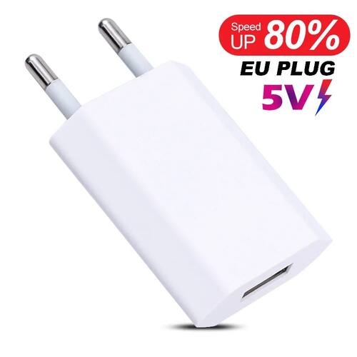 1-5Pcs Mini Universal 5V 1A EU Plug USB Wall Phone Charger For iPhone Samsung Redmi Google Huawei Ch