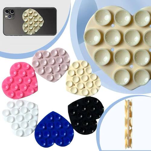 Silicone Suction Cup Back Sticker Heart-shaped Strong Suctio