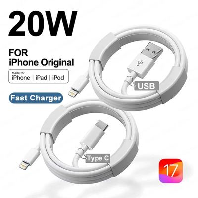 2Pcs USB Cable For iPhone 14 13 11 12 Pro Max Mini XS Quick Charging Phone Date Cable For 7 8 Plus C