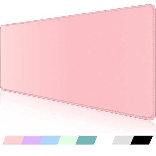 Computer Laptop Mouse Pad Office Women Large Pink Minimalist