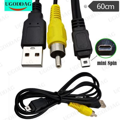 DV Mini Camera Data Cable Charging 2In1 Sports Camera Transimission Cable USB Data Line Sport Cam Ac