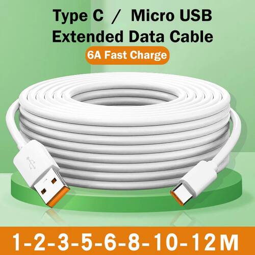 USB Type C 66W Quick Charge Cable 3M 5M 8M 10M 12M USB C Port Universal Micro USB Data Cable for Hua