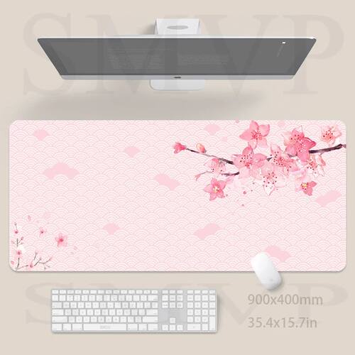Pink Large Mouse Mat Gaming Mousepad Big Gamer Desk Mat 40x9