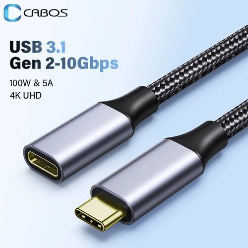 USB C Extension Cable Type C Extender 10Gbps Data Cord USB-C