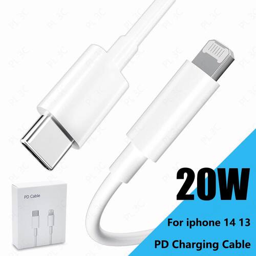 Original 20W PD Cable For iPhone 14 13 12 11 Pro Max Xs 8 Plus iPad 3A Quick Charging Cord ?For Ligh