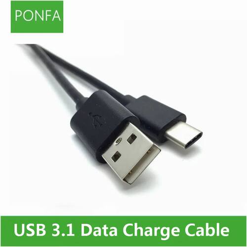 USB 3.1 Type C Cable USB-C Type-C Quick Charging Cord USB 3.1 Data Sync Charge Cable Black White 0.2