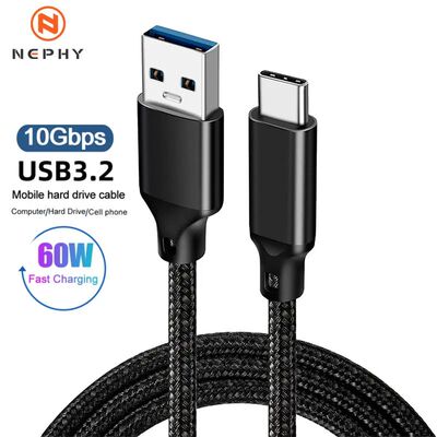 USB-A TO Type-C USB3.2 Gen2 Cable Type-A To Type-C 10Gbps Data Transfer Cable PD60W Quick Charging C