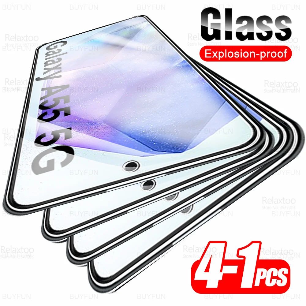 1-4Pcs Tempered Glass For Samsung Galaxy A55 A56 SamsungA55 GalaxyA55 A 55 56 5G SamsungA56 HD Armor