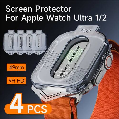 5Pcs High Definition 9H Tempered Glass Smartwatch Screen Protector for Apple Watch Ultra 2 49mm