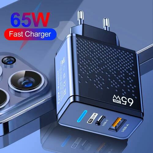 65W GaN Charger EU KR AU Plug Adapter Laptop Quick Charging