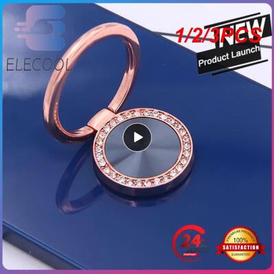 3PCS Luxury Metal Mobile Phone Socket Stand Universal 360 De