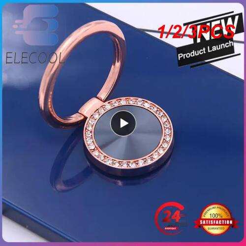 3PCS Luxury Metal Mobile Phone Socket Stand Universal 360 De