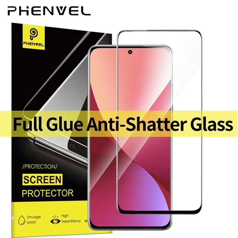 3D Protective Glass For 12 Pro Full Glue Screen Protector For Xiomi Mi 12 12S Ultra Anti Shatter Tem