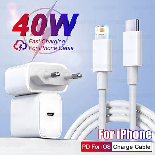 PD 40W Quick Charger For iPhone 14 13 12 11 15 16 Pro Max Phone Charger For iPhone 15 16 Plus USB C