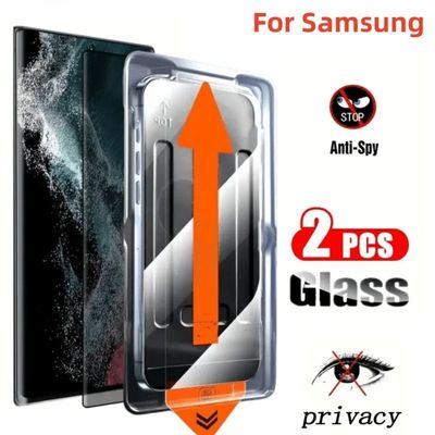 2Pack Privacy Tempered Glass Screen Protector for Samsung S22 S23 Plus Ultra S24 Ultra S24 S25 Plus