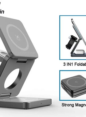 Wireless Charger 3In1 Foldable Magnetic Wireless Charging St