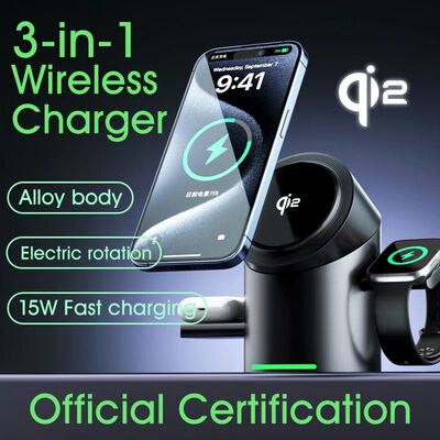 3In1 Wireless Charging Station for iPhone16/15/14/13/12 AirP