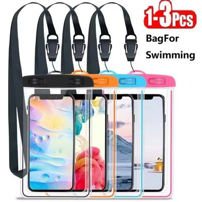 1-3Pcs Waterproof Phone Pouch Drift Diving Swimming Bag Unde