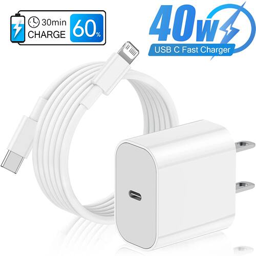 40W USB C Quick Charger For iPhone 14 13 12 11 Pro Max XS iPad USB Type C Quick Charging Data Cable