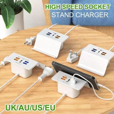 6 Ports USB Type-C Charger 3.1A USB 3.0 Wall Charger PD Quick Charging Phone Adapter For Mobile Phon