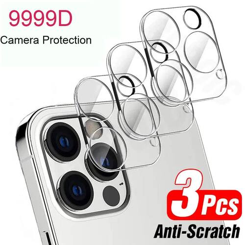 3PCS Camera Lens Protection For iPhone 12 13 14 15 16 Pro Max Lens Screen Protector 3D Full Tempered