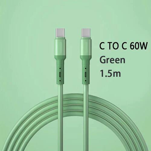 Quick Charging USB C To Type C Cable PD 60W USB C Liquid Sof