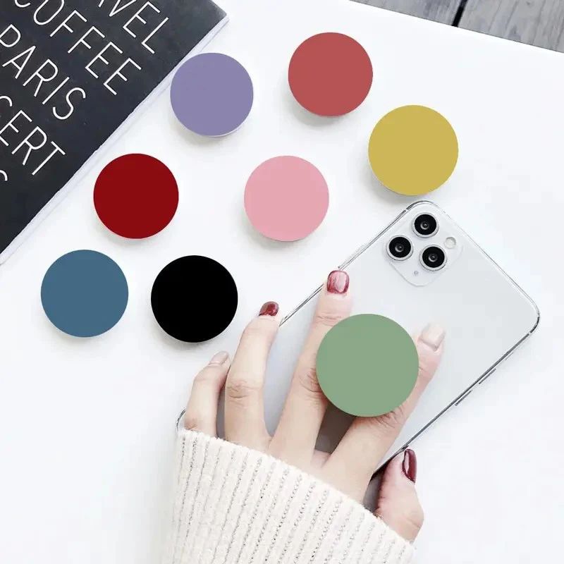 Round Luxury Glossy Phone Sockets for iPhone Samsung Foldabl