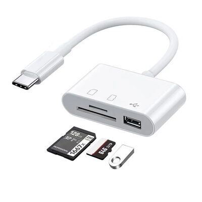 Type C Adapter TF CF SD Memory Card Reader OTG Writer Compac